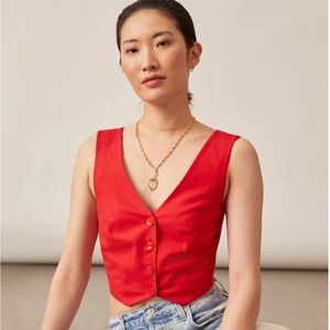 Mare Mare x Anthropologie Criss Cross Back Vest